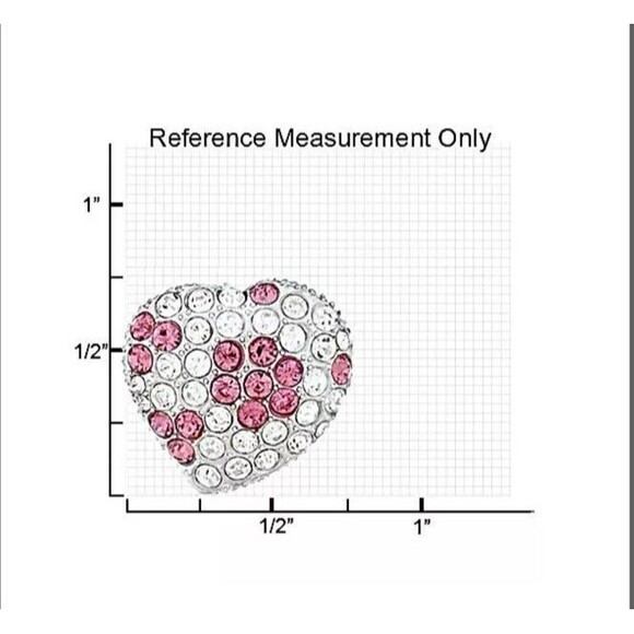 Kirks Folly Hearts and Flowers Stud Earrings Red and Clear Crystal Rhinestones - Picture 10 of 10